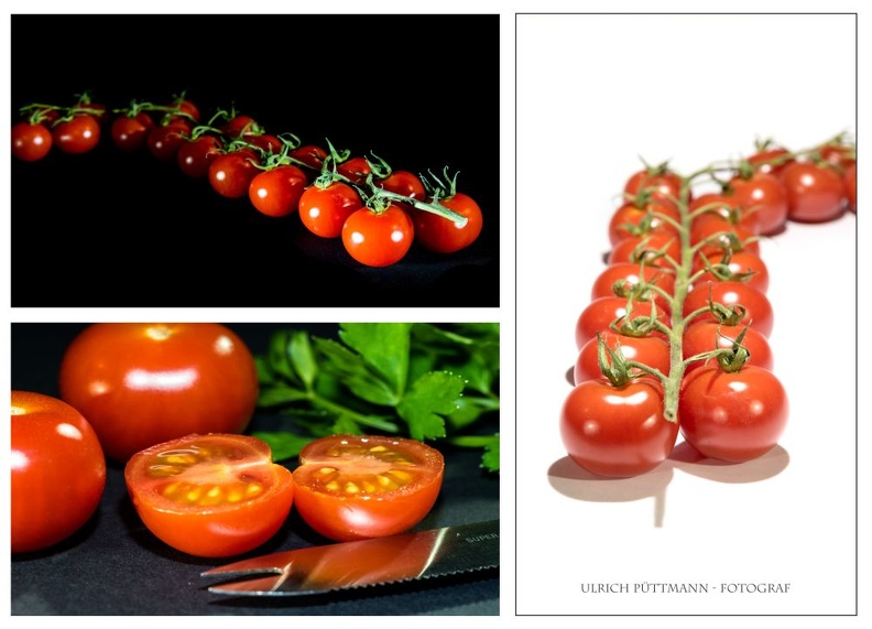 Collage mit Tomaten